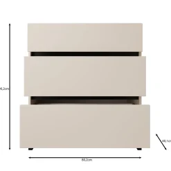 Montellini - Ladekast met 3 lades - Eikenpatroon - 80x40x90