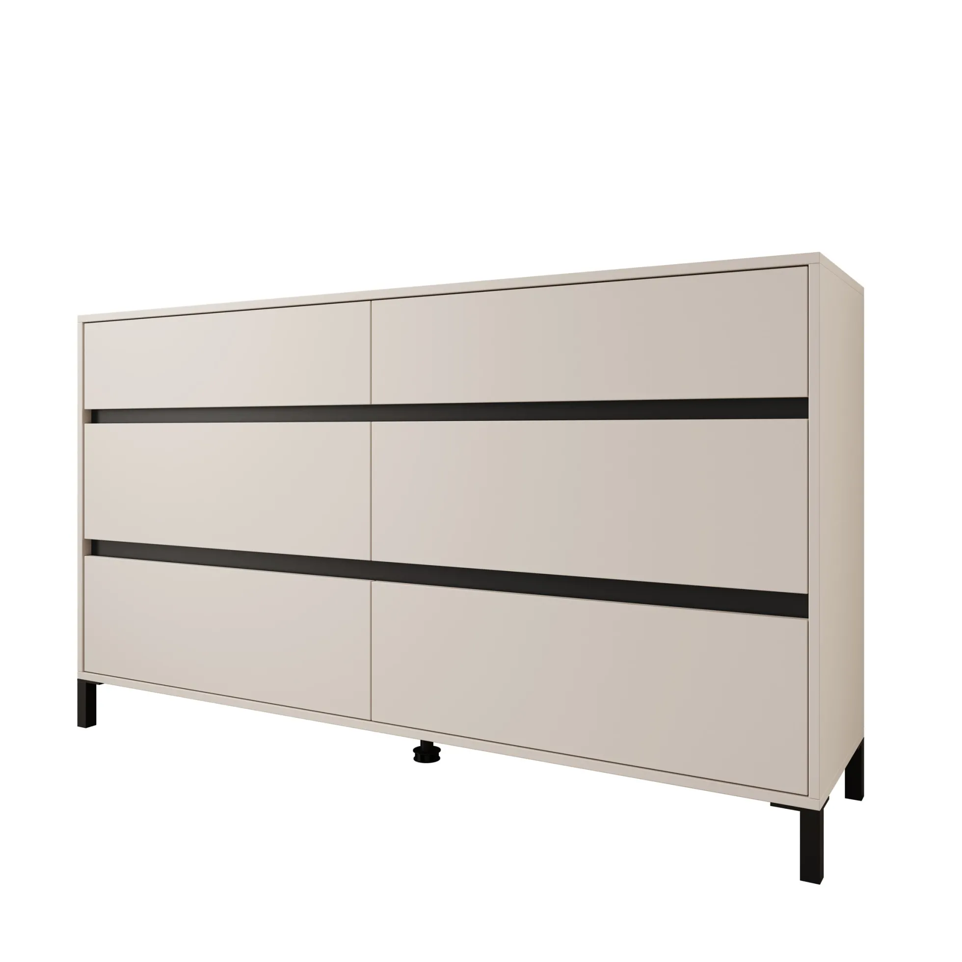 Montellini - Ladekast met 6 lades - Beige - 157x40x90 cm