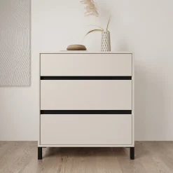 Montellini - Ladekast met 3 lades - Beige - 80x40x90 cm