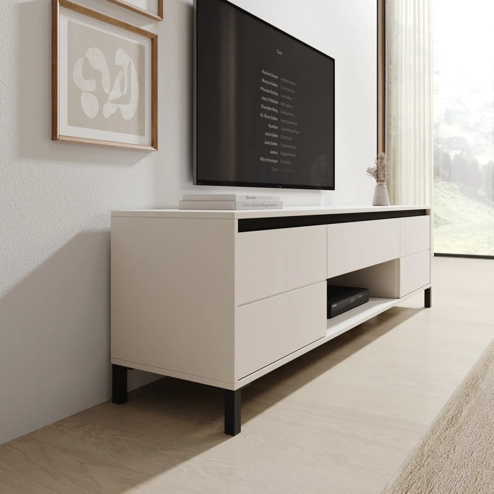 Montellini - TV-Meubel - Beige - 183x40x52 cm
