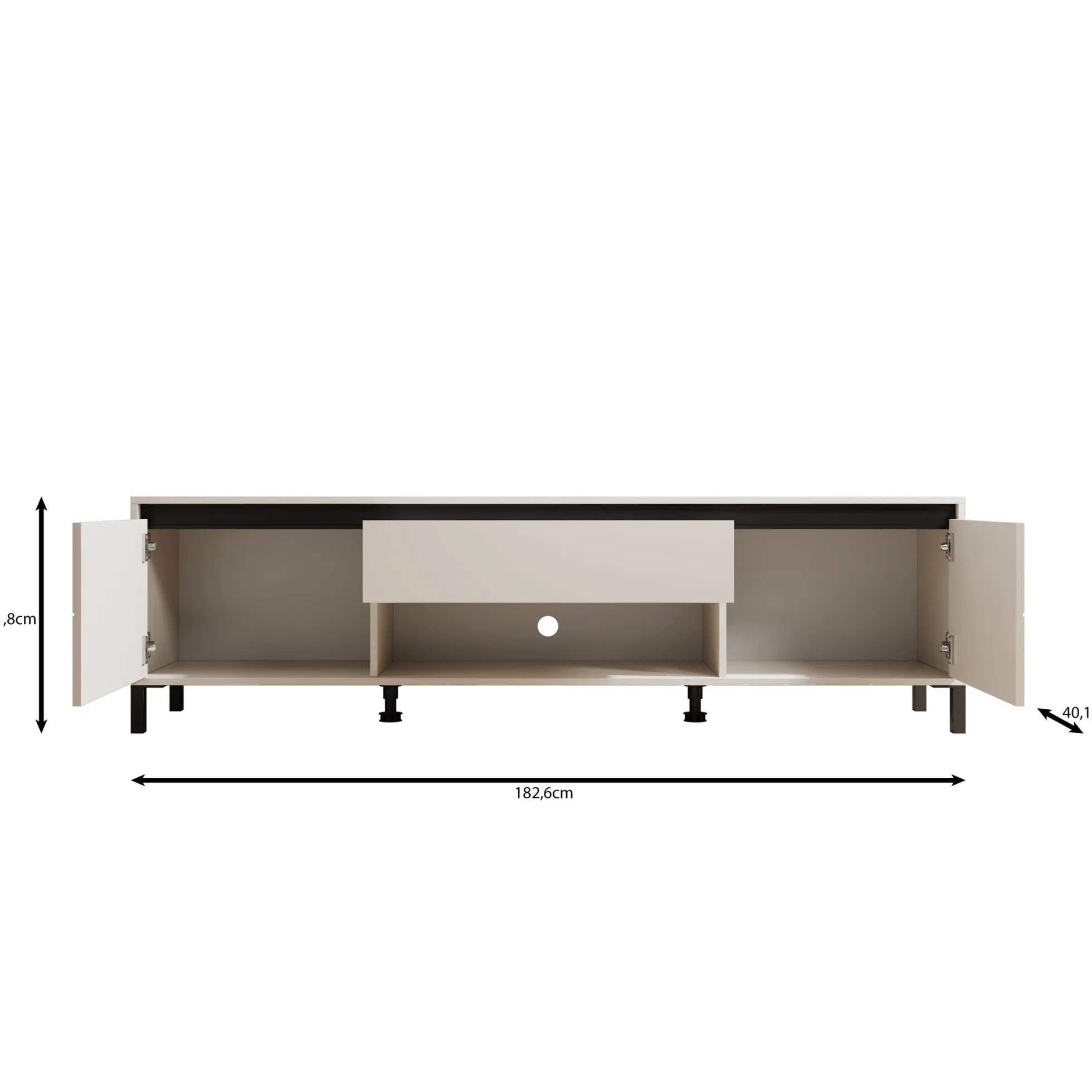 Montellini - TV-Meubel - Beige - 183x40x52 cm