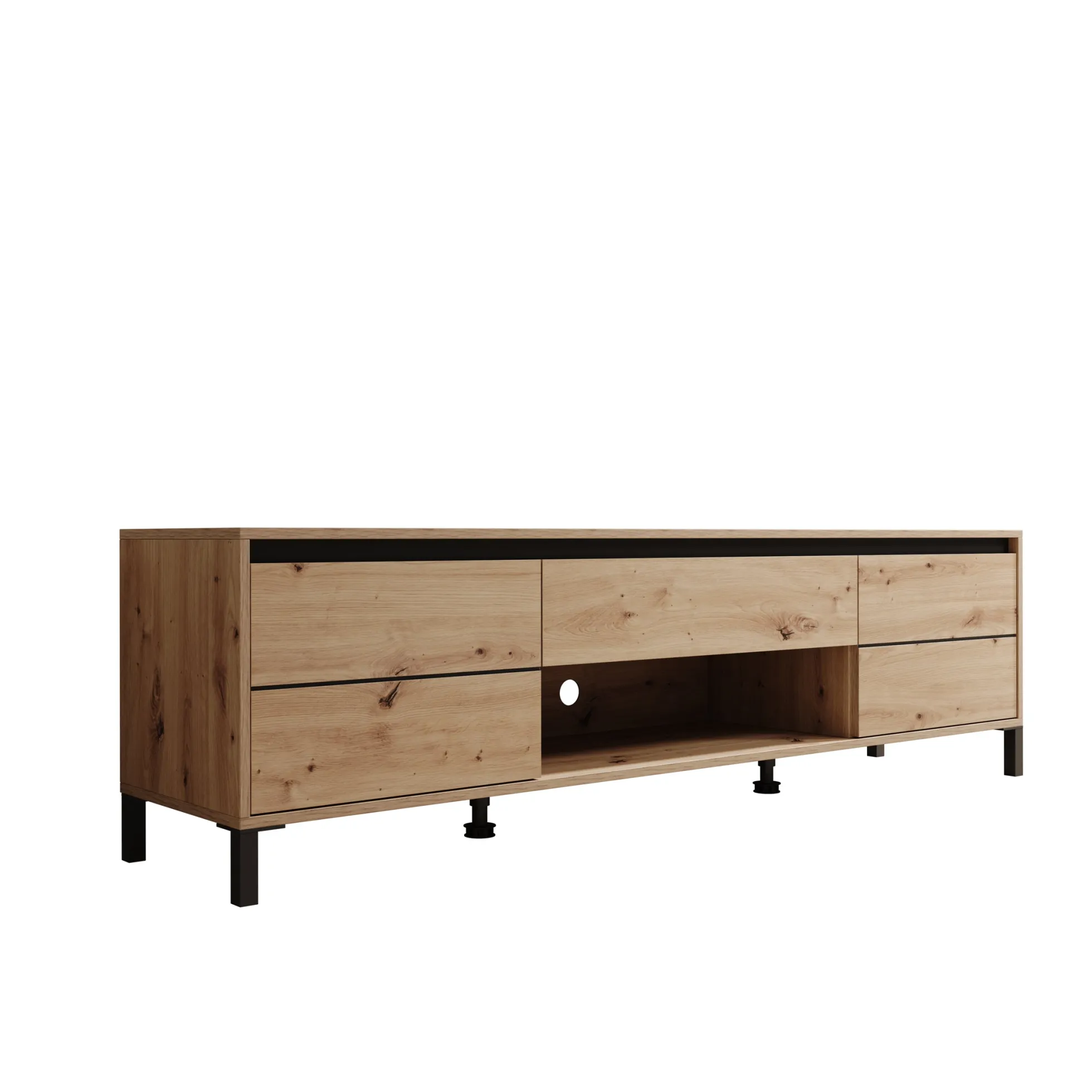 Montellini - TV-Meubel - Eikenpatroon - 183x40x52 cm