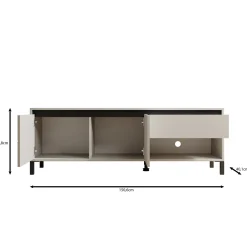 Montellini - TV-Meubel - Eikenpatroon - 151x40x52 cm