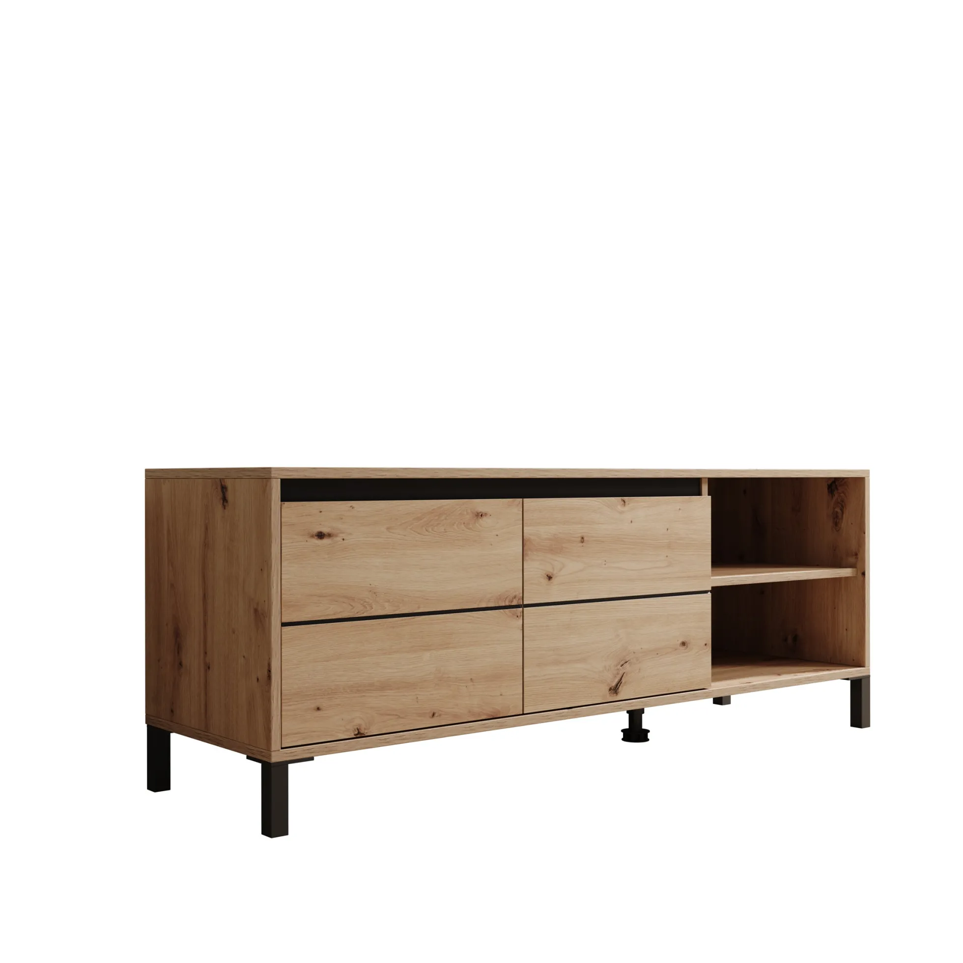 Montellini - TV-Meubel - Eikenpatroon - 138x40x52 cm