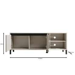 Montellini - TV-Meubel - Eikenpatroon - 138x40x52 cm