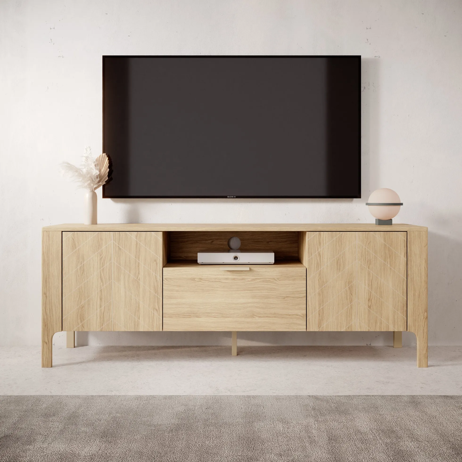 Montera - TV-Meubel - Eikenpatroon - 160x41x58 cm