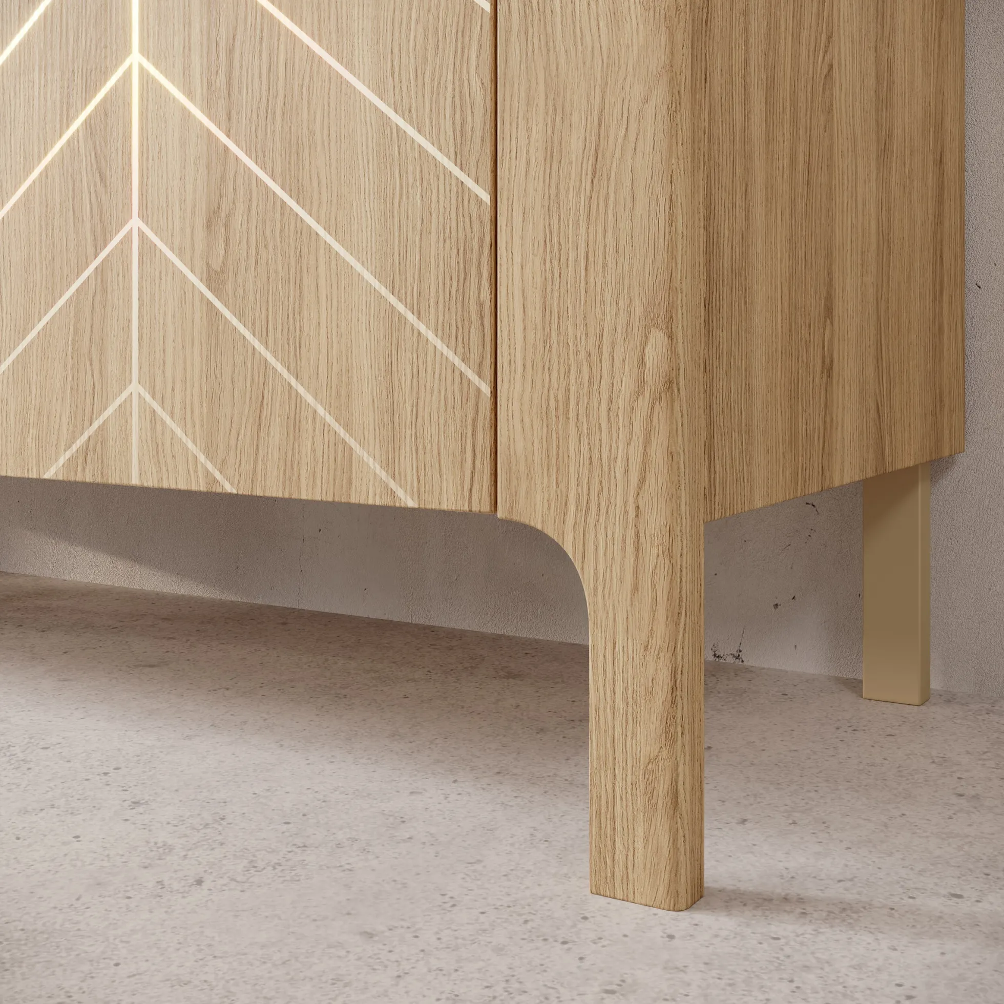 Montera - TV-Meubel - Eikenpatroon - 160x41x58 cm