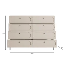 Montserrat - Ladekast met 8 lades - Beige - 150x40x115 cm