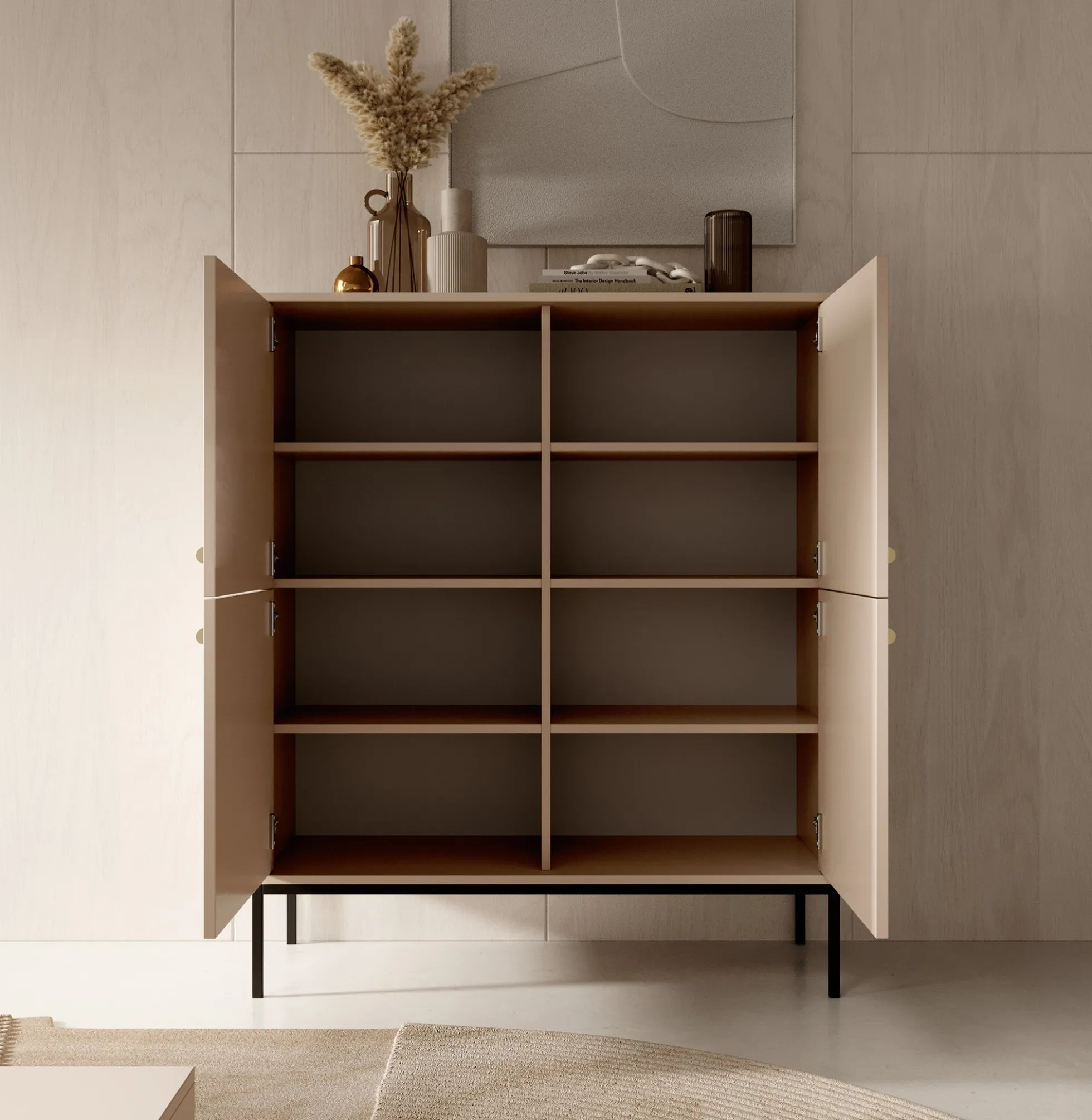 Moreno 2 - Dressoir - Beige - 104x39x125 cm