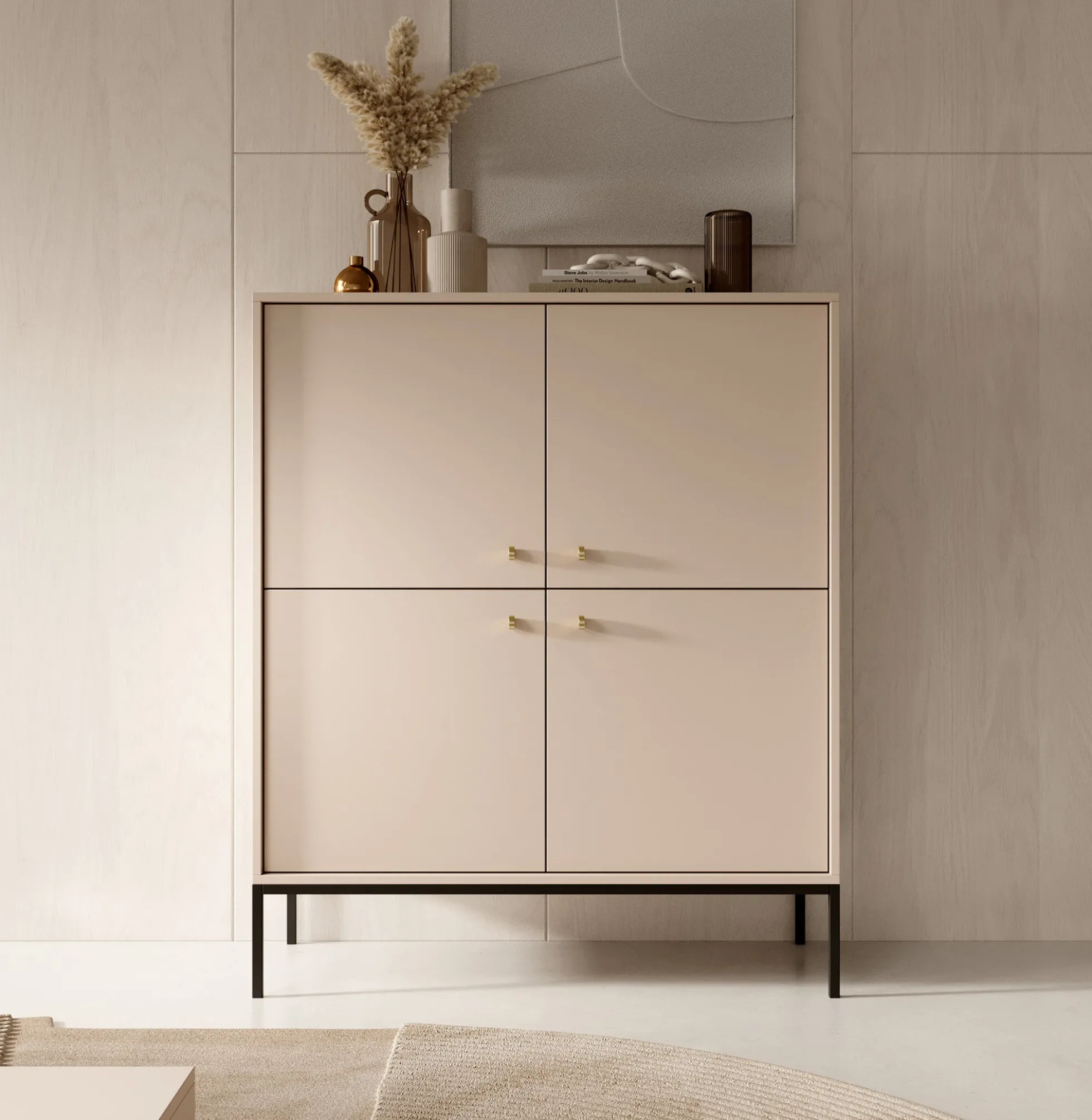 Moreno 2 - Dressoir - Beige - 104x39x125 cm