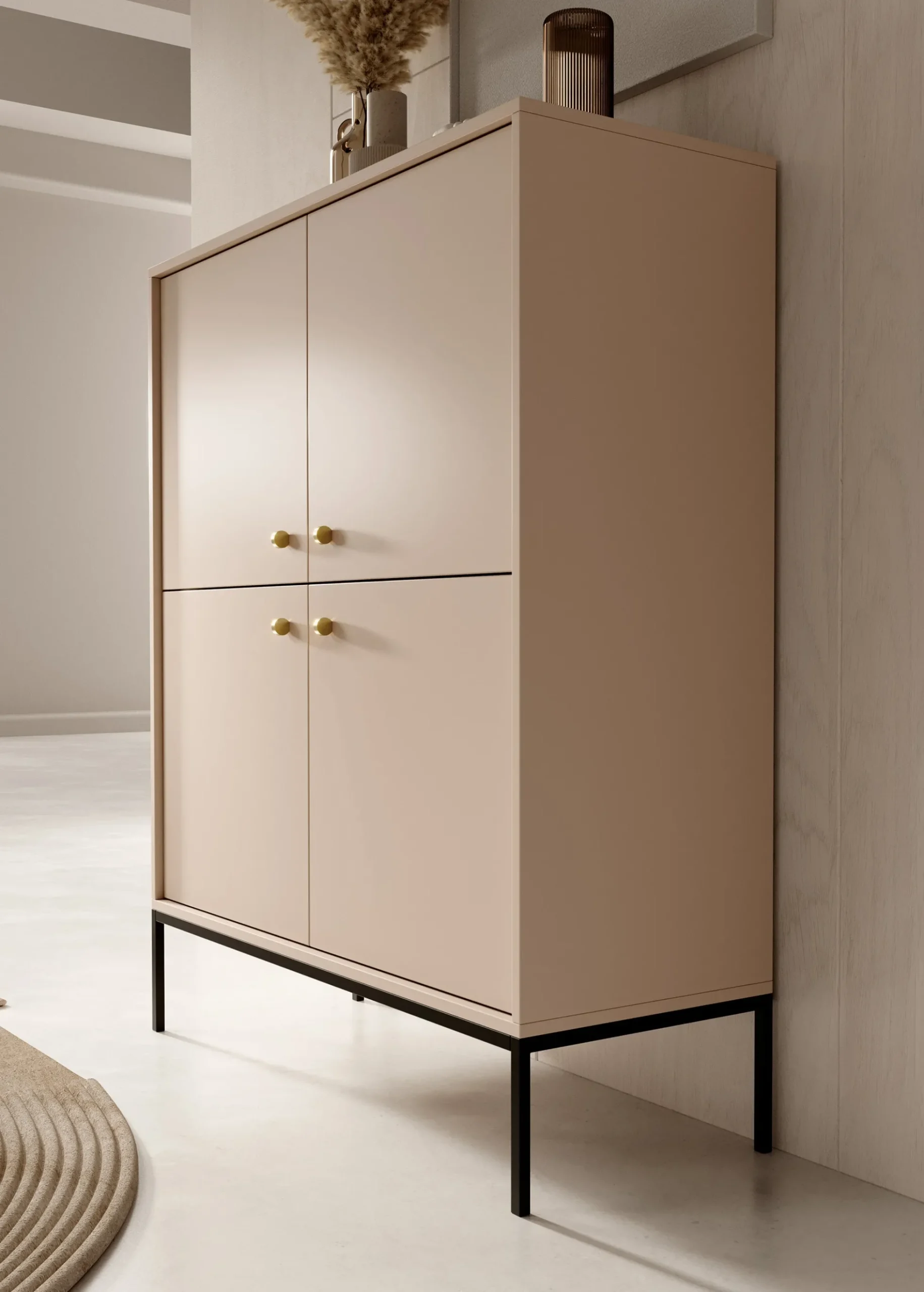 Moreno 2 - Dressoir - Beige - 104x39x125 cm