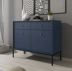 Moreno - Dressoir - Blauw - 104x39x83 cm