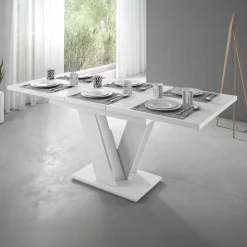 Moris - Eetkamertafel - Wit - 120x80x75 cm