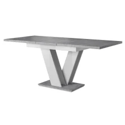 Moris - Eetkamertafel - Wit/betonlook - 120x80x75 cm