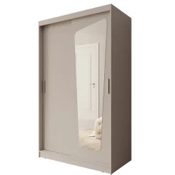 Moyo - Kledingkast met 2 schuifdeuren - Beige - 120x62x200 cm