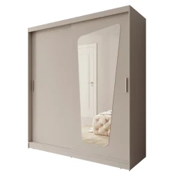 Moyo - Kledingkast met 2 schuifdeuren - Beige - 180x62x200 cm