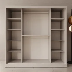 Moyo - Kledingkast met 2 schuifdeuren - Beige - 200x62x200 cm