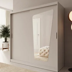 Moyo - Kledingkast met 2 schuifdeuren - Beige - 200x62x200 cm