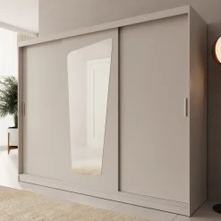 Moyo - Kledingkast met 3 schuifdeuren - Beige - 250x62x200 cm
