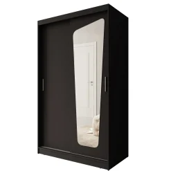 Moyo - Kledingkast met 2 schuifdeuren - Zwart - 120x62x200 cm
