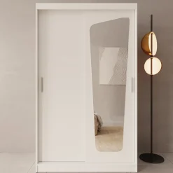 Moyo - Kledingkast met 2 schuifdeuren - Wit - 120x62x200 cm