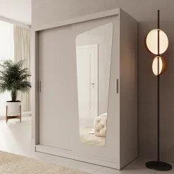 Moyo - Kledingkast met 2 schuifdeuren - Beige - 150x62x200 cm