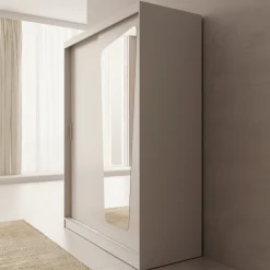 Moyo - Kledingkast met 2 schuifdeuren - Beige - 150x62x200 cm
