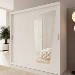 Moyo - Kledingkast met 2 schuifdeuren - Wit - 200x62x200 cm