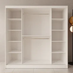 Moyo - Kledingkast met 2 schuifdeuren - Wit - 200x62x200 cm