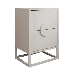 Nachtkastje Allegany - Wit - 38x31x56 cm