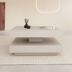 Nao - Salontafel - Beige - 70x70x34 cm