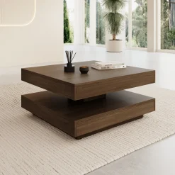 Nao - Salontafel - Walnootpatroon - 70x70x34 cm