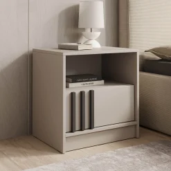 Nauru - Nachtkastje - Beige - 51x38x52 cm