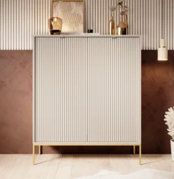 Navil 2 - Dressoir - Beige - 104x39x125 cm