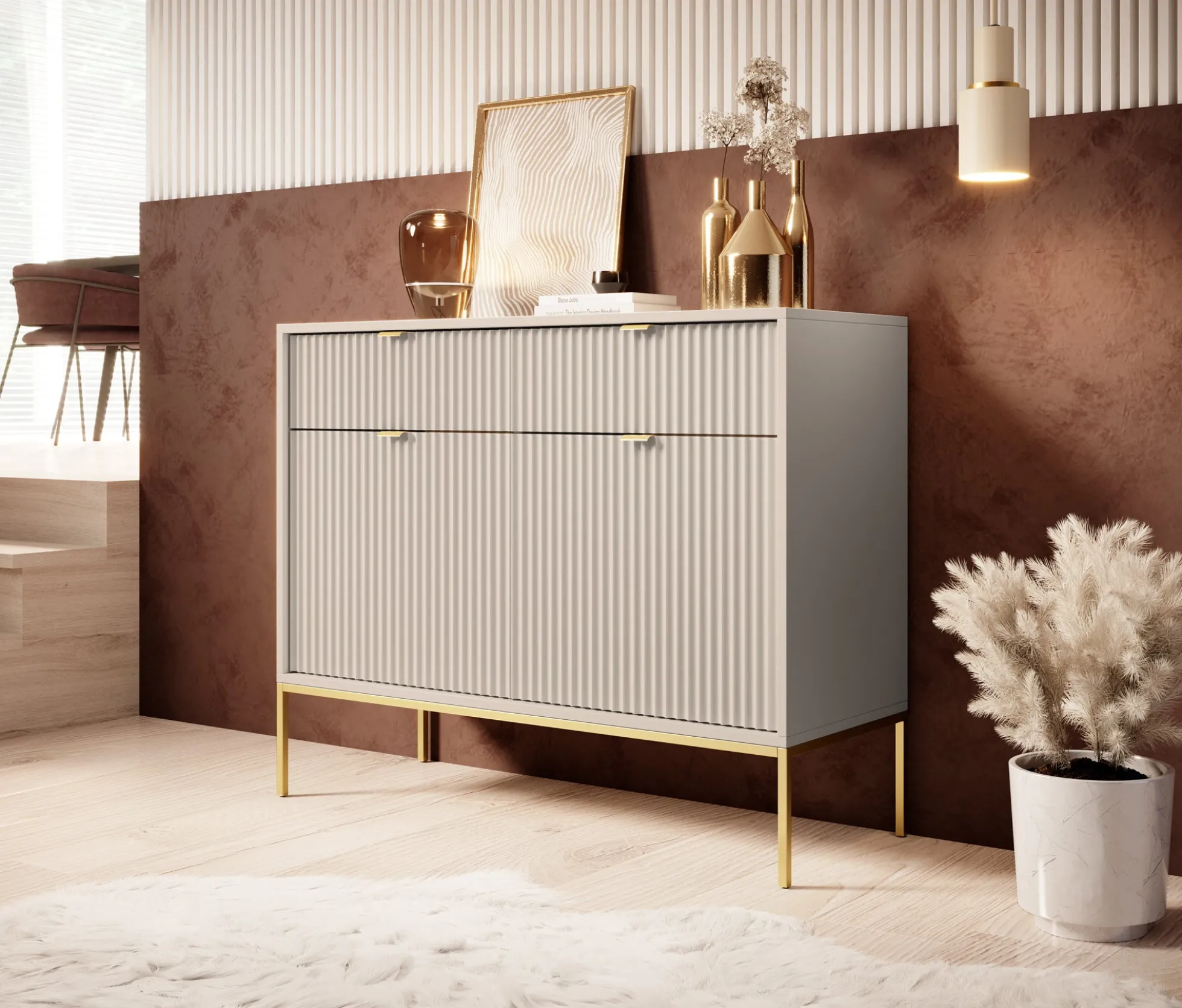 Navil 2 - Dressoir - Beige - 104x39x83 cm