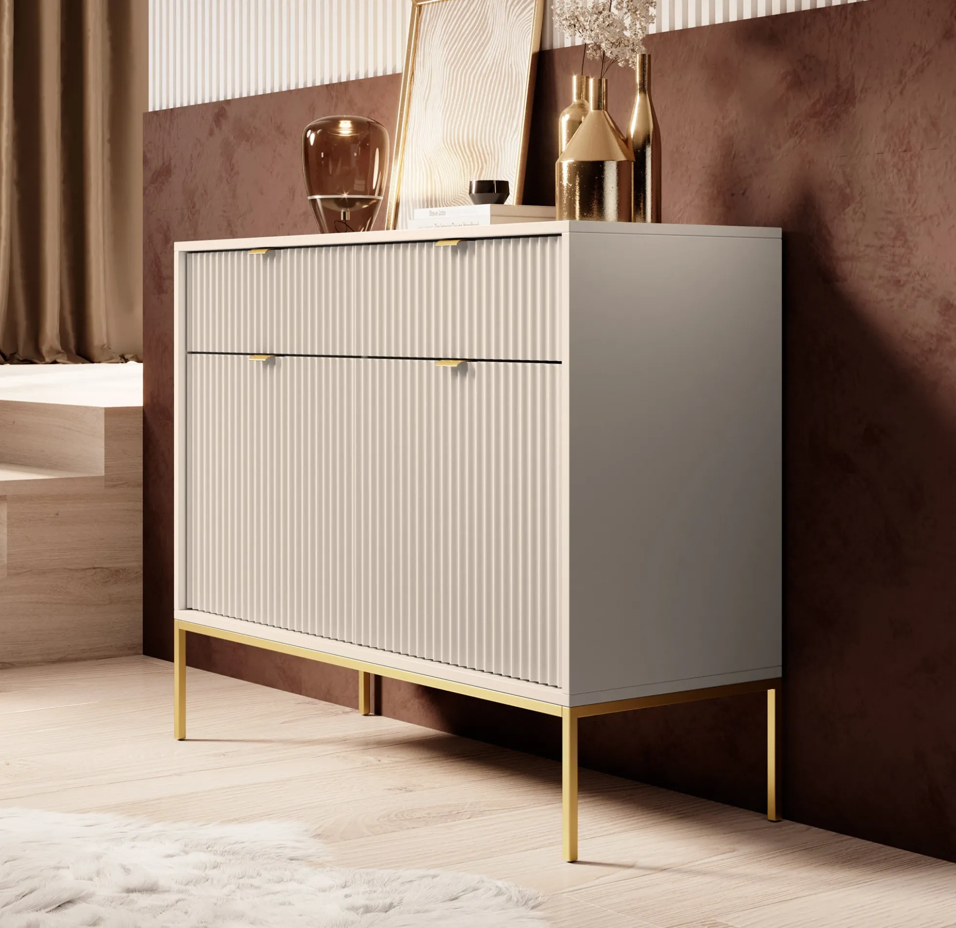 Navil 2 - Dressoir - Beige - 104x39x83 cm