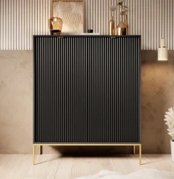 Navil 2 - Dressoir - Zwart - 104x39x125 cm