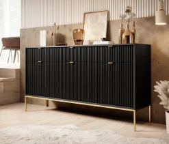 Navil 2 - Dressoir - Zwart - 154x39x83 cm