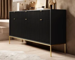 Navil 2 - Dressoir - Zwart - 154x39x83 cm
