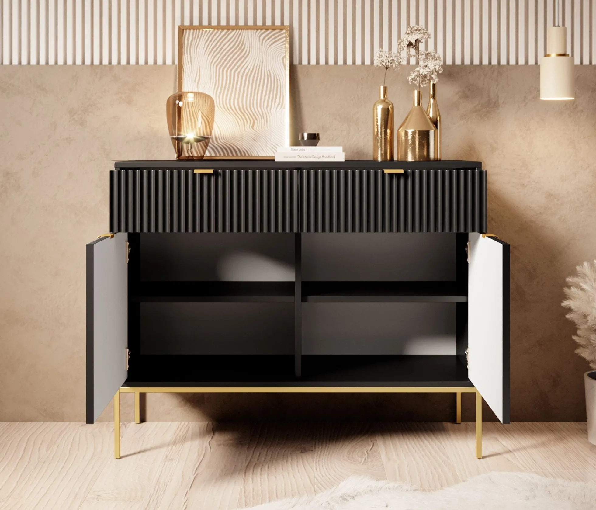 Navil 2 - Dressoir - Zwart - 104x39x83 cm