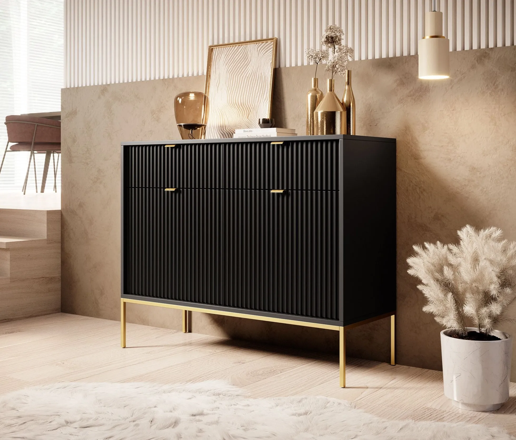 Navil 2 - Dressoir - Zwart - 104x39x83 cm