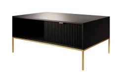 Navil 2 - Salontafel met 2 lades - Zwart - 104x68x46 cm