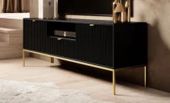 Navil 2 - TV-Meubel - Zwart - 154x39x56 cm