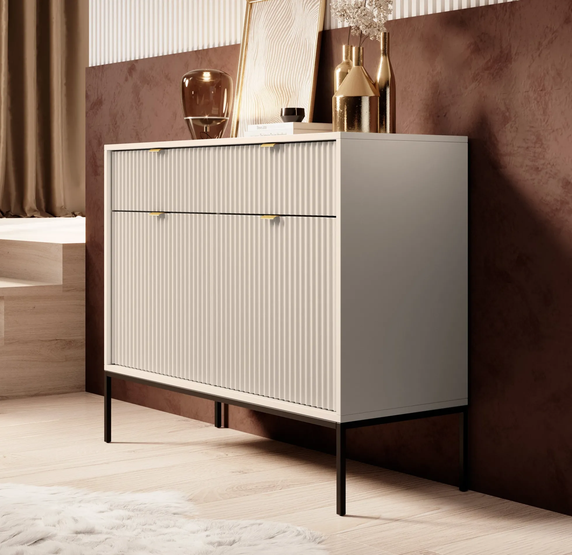 Navil - Dressoir - Beige - 104x39x83 cm