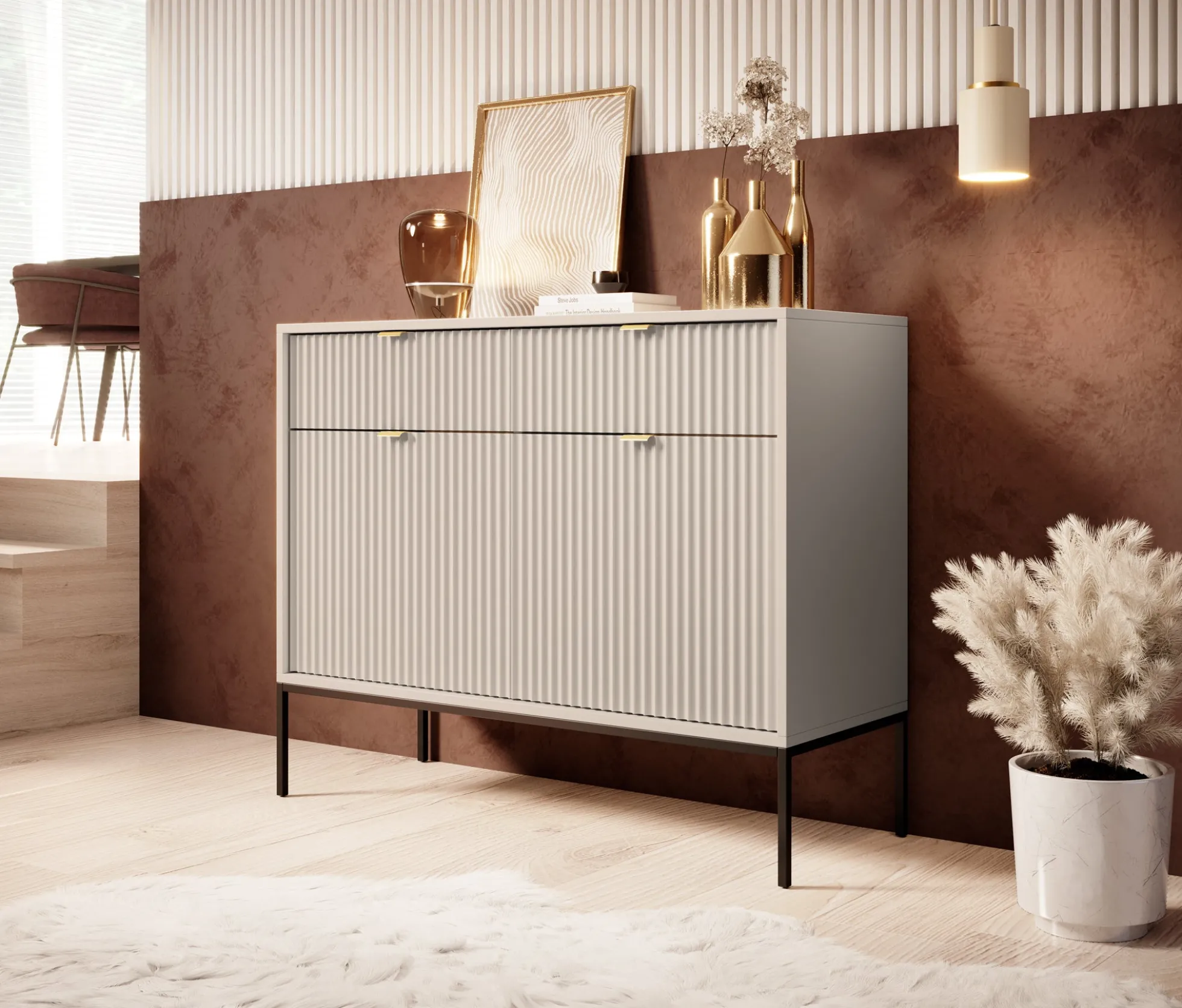 Navil - Dressoir - Beige - 104x39x83 cm