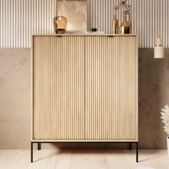 Navil - Dressoir - Eikenpatroon - 104x39x125 cm