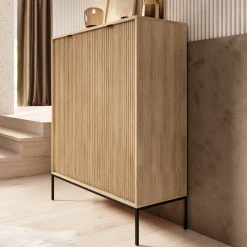 Navil - Dressoir - Eikenpatroon - 104x39x125 cm
