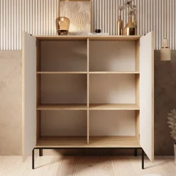Navil - Dressoir - Eikenpatroon - 104x39x125 cm