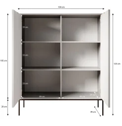 Navil - Dressoir - Groen - 104x39x125 cm