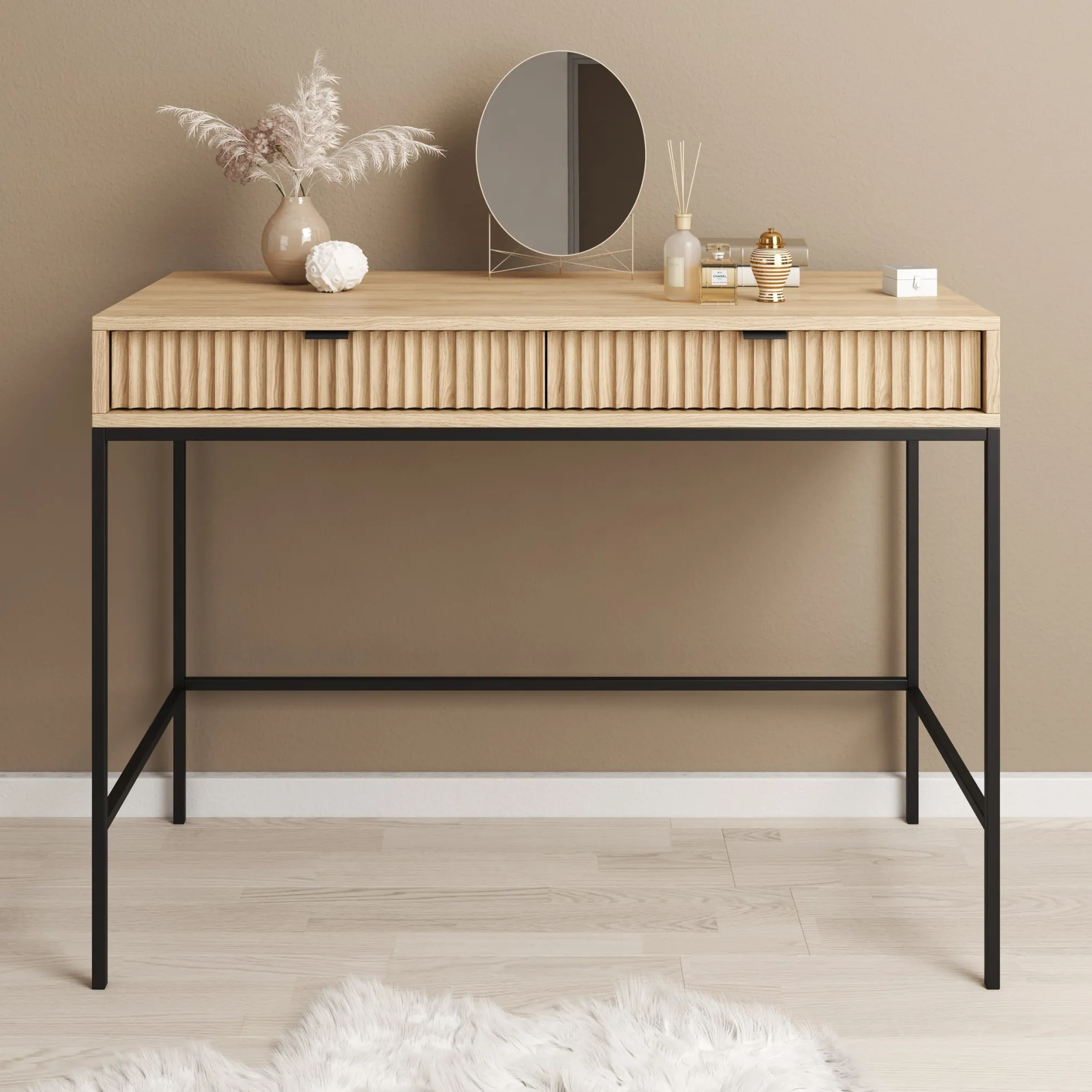 Navil - Kaptafel - Eikenpatroon - 104x50x78 cm